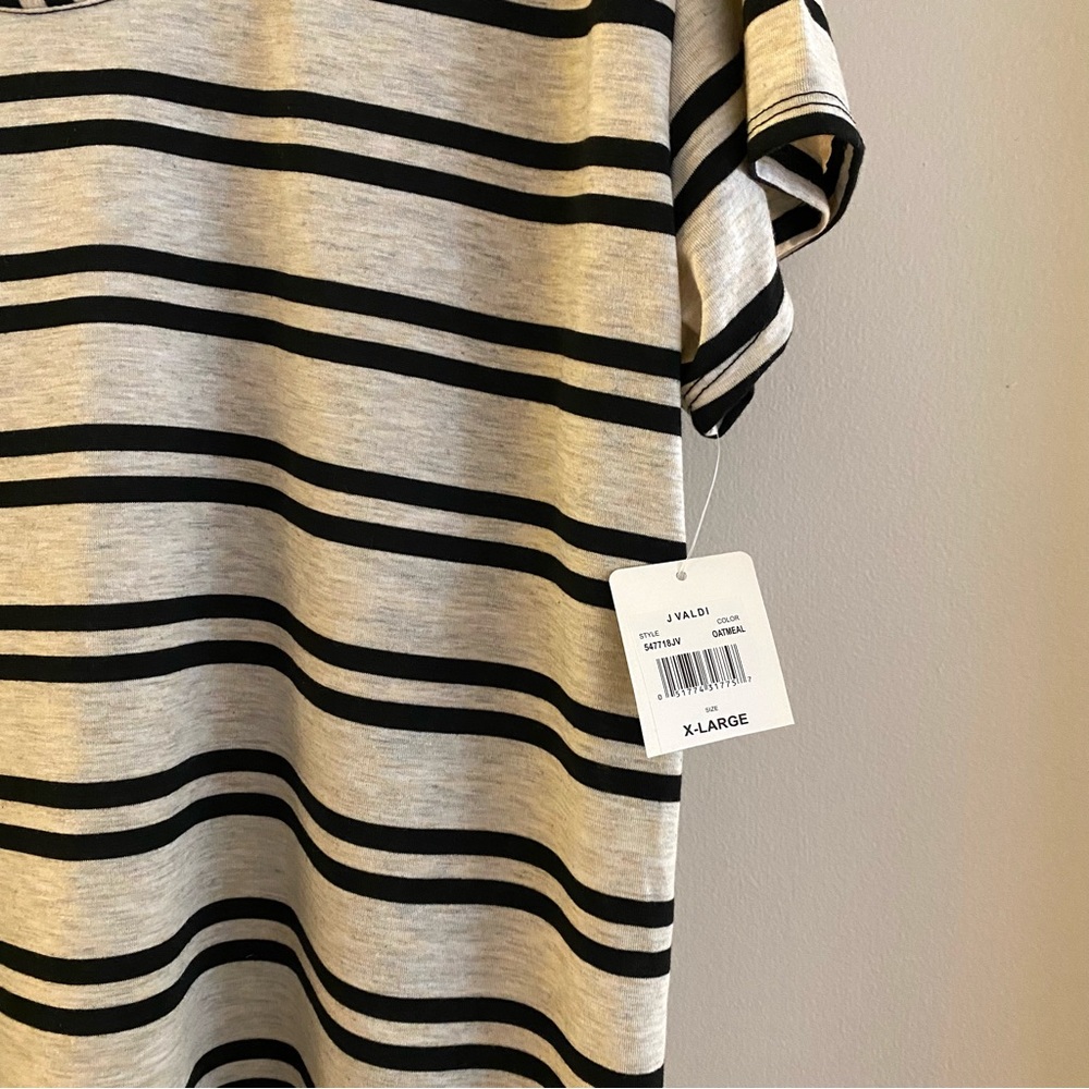 J Valdi swim cover up XL Tan and black stripe NWT - Picture 4 of 6